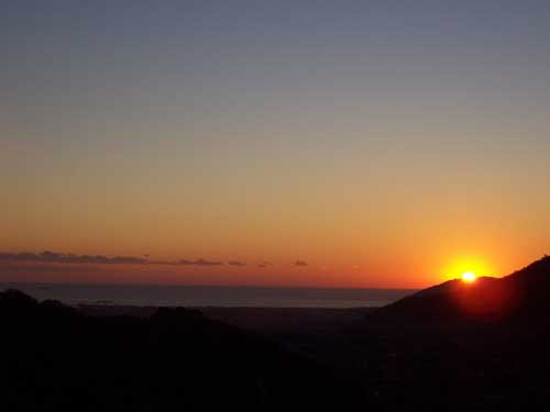 Tramonto dalle Cave di Carrara